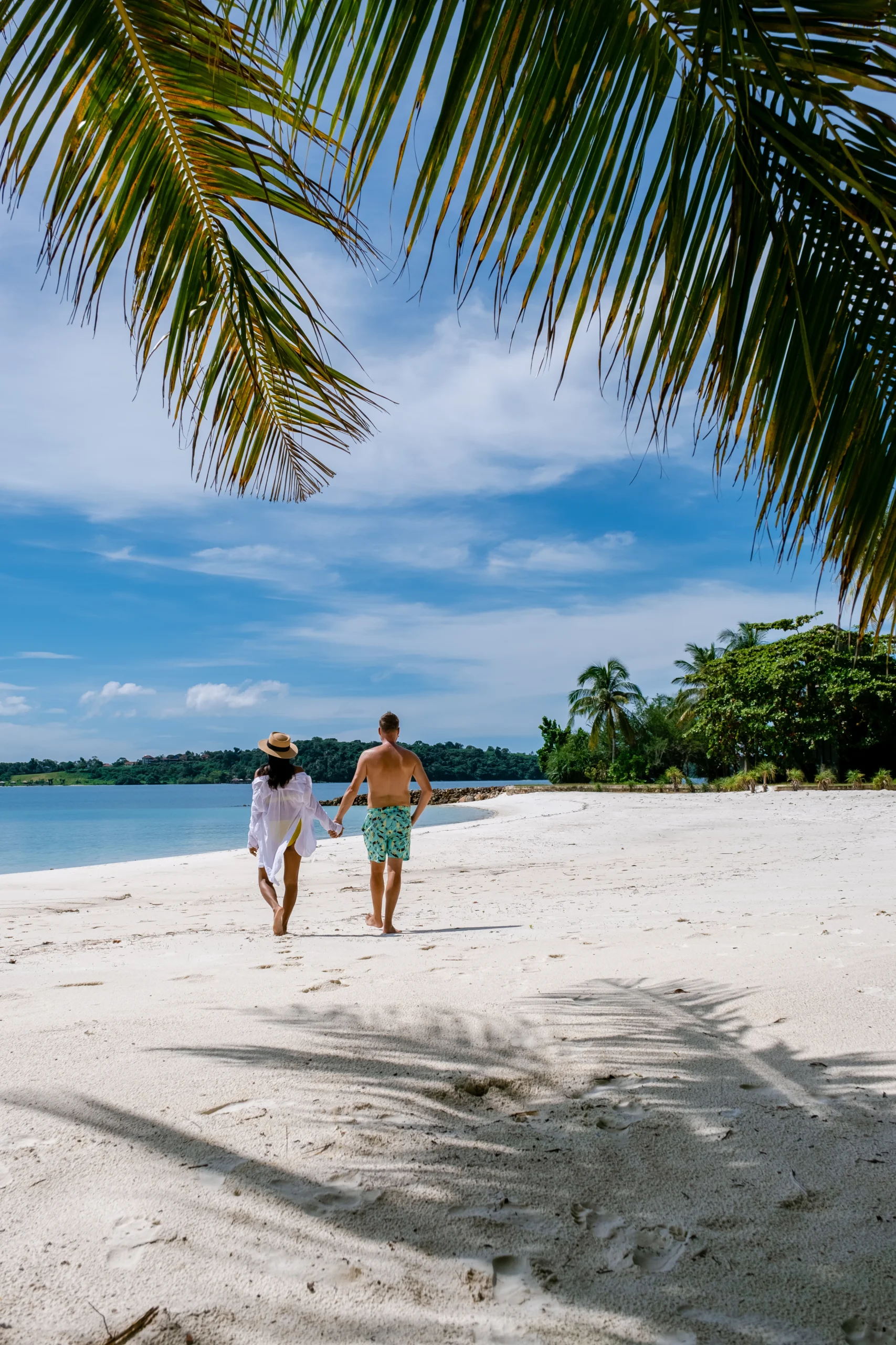 Couple enjoying a tropical Caribbean destination in Costa Rica